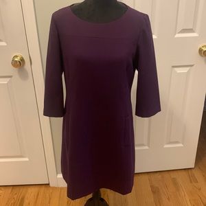 Purple Eliza J 3/4 Sleeve Dress With Front Pockets- Size 14